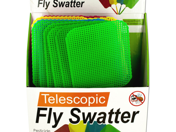 Case of 24 - Giant Telescopic Fly Swatter Display