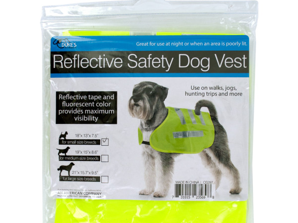 Case of 12 - Reflective Dog Safety Jacket