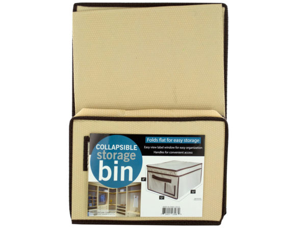 Case of 6 - Collapsible Storage Bin with Lid