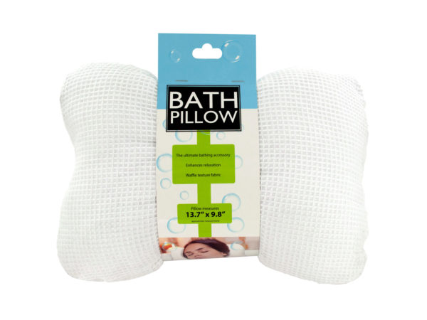 Case of 4 - Soft Cloth Bath Pillow with Suction Cups