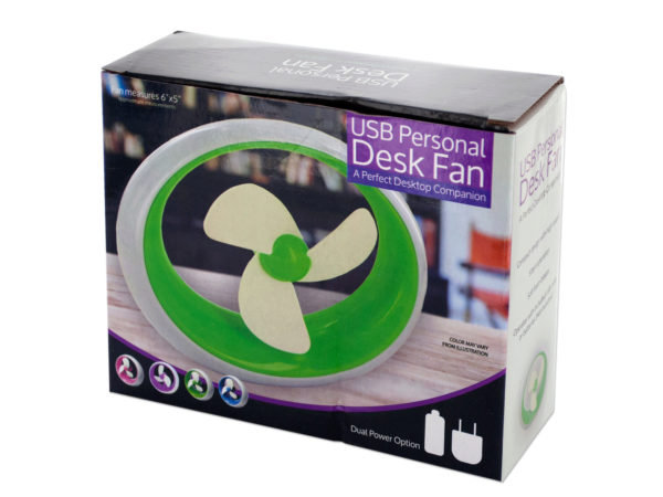 Case of 4 - USB Personal Desk Fan