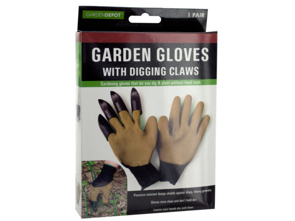 Case of 6 - Garden Gloves with Digging Claws
