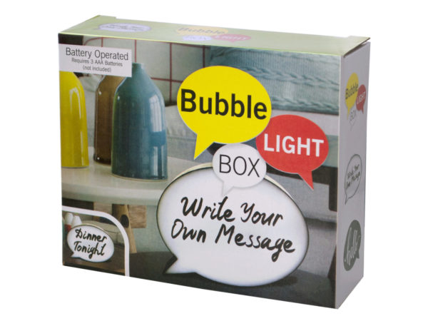 Case of 4 - Mini Bubble Light Box Message Board with Markers