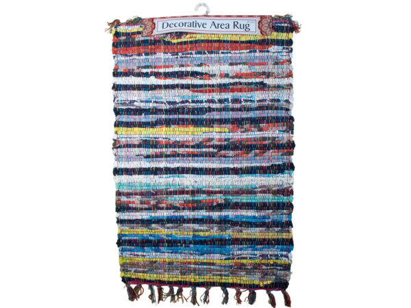 Case of 4 - Multi-Color Narrow Striped Chindi Rug
