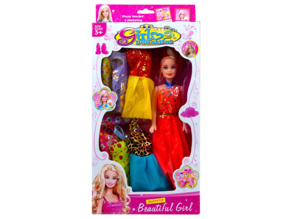 Case of 6 - 11.5" Fashion Doll with Outfits