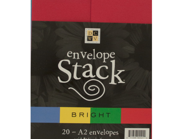 Case of 24 - Bright Colors Envelope Stack
