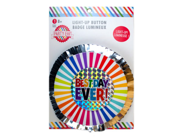 Case of 24 - Best Day Ever Light Up Button