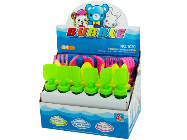 Case of 24 - Small Sand Toy Bubble Maker Counter Top Display
