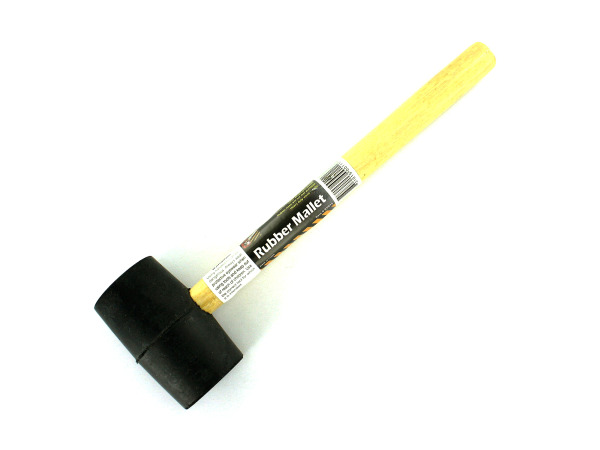 Case of 20 - Rubber Mallet with Wood Handle