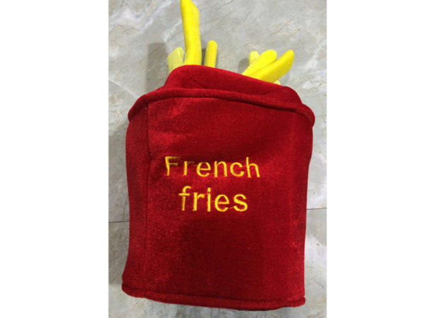 Case of 4 - french fries costume hat