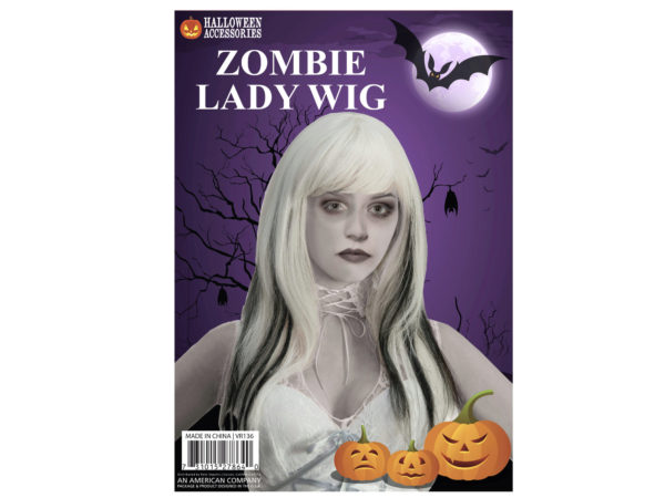 Case of 2 - Zombie Lady Wig Black&White;