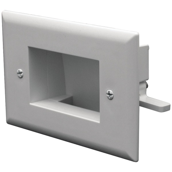 WHT RECESSED CBLE PLATE