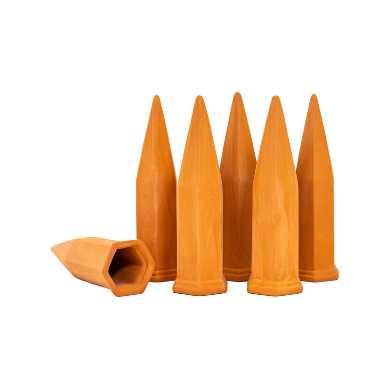 6PC TERRACOTTA WATERING SPIKES