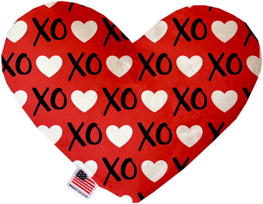 Red XOXO 8 inch Heart Dog Toy