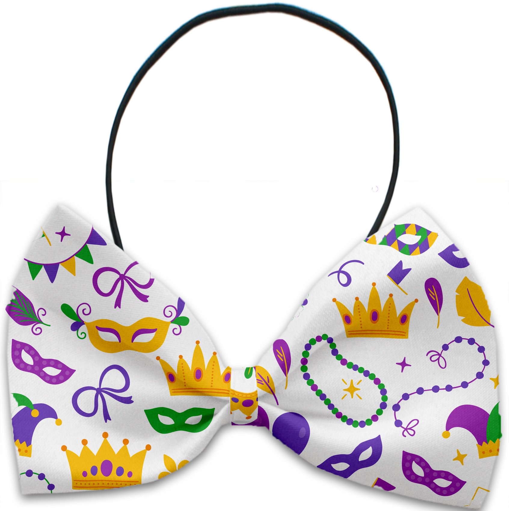 Mardi Gras Masks Pet Bow Tie