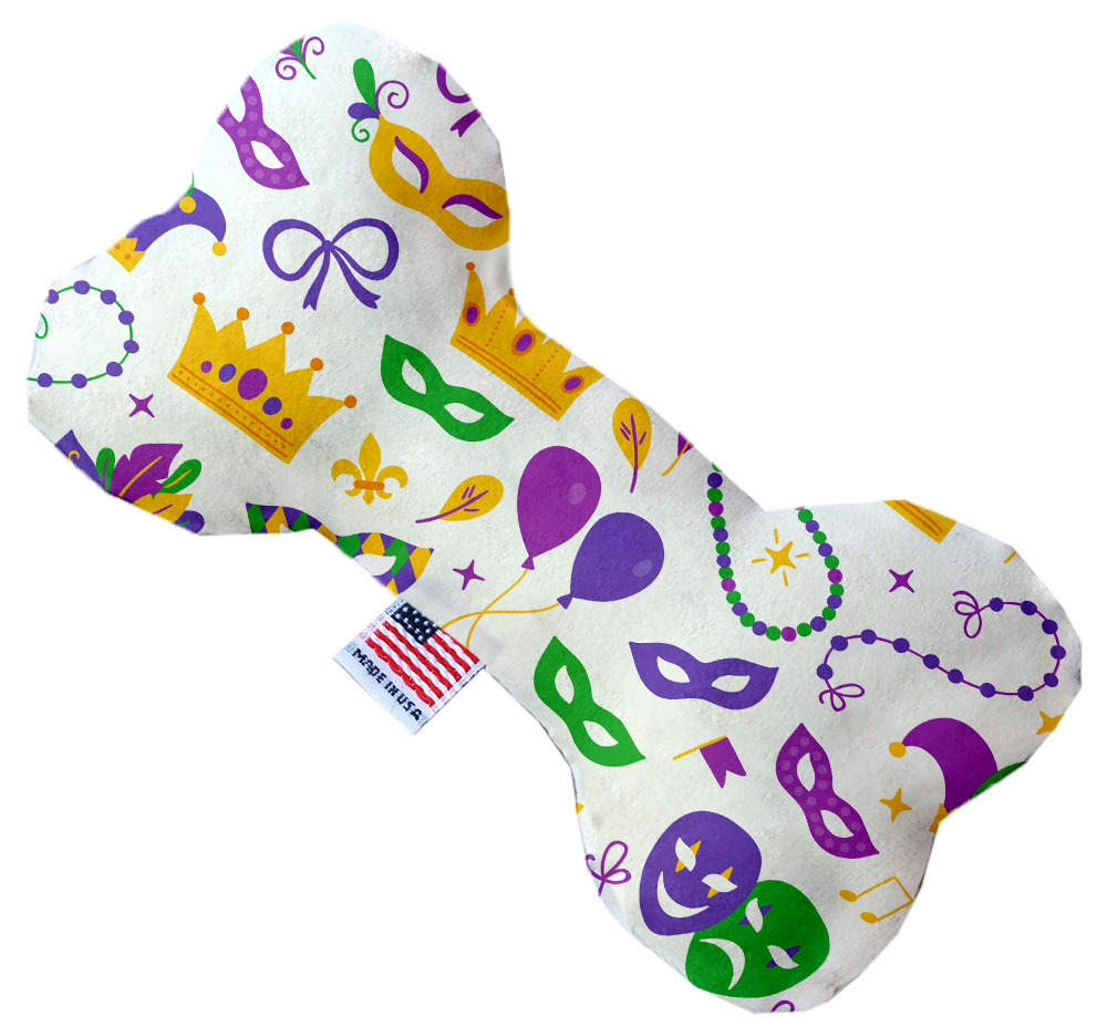 Mardi Gras Masks 6 inch Canvas Bone Dog Toy