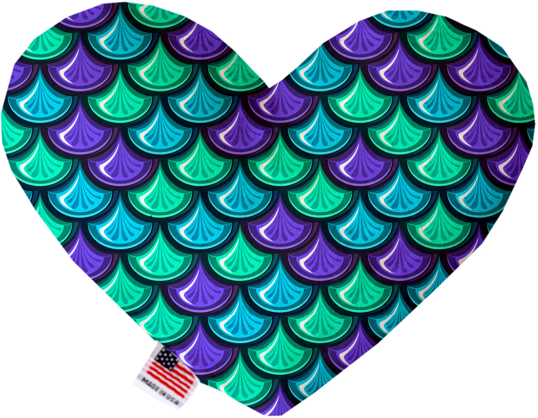 Mermaid Scales 6 inch Canvas Heart Dog Toy