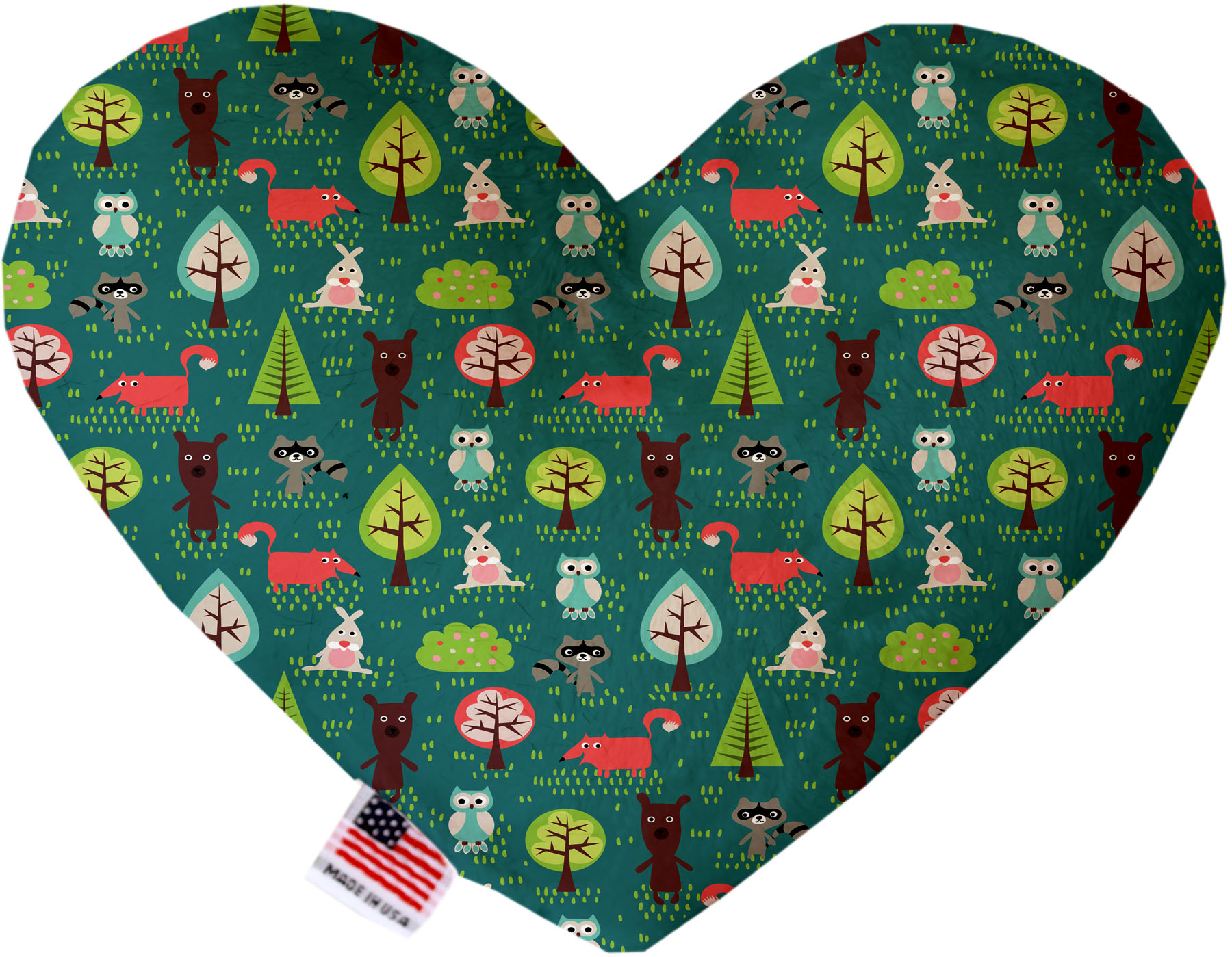 Forest Follies 8 inch Canvas Heart Dog Toy