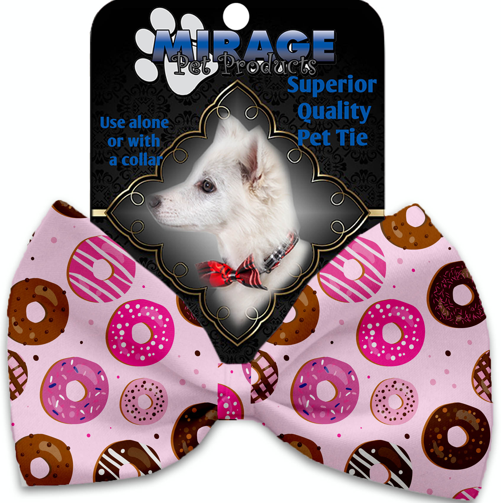 Pink Donuts Pet Bow Tie
