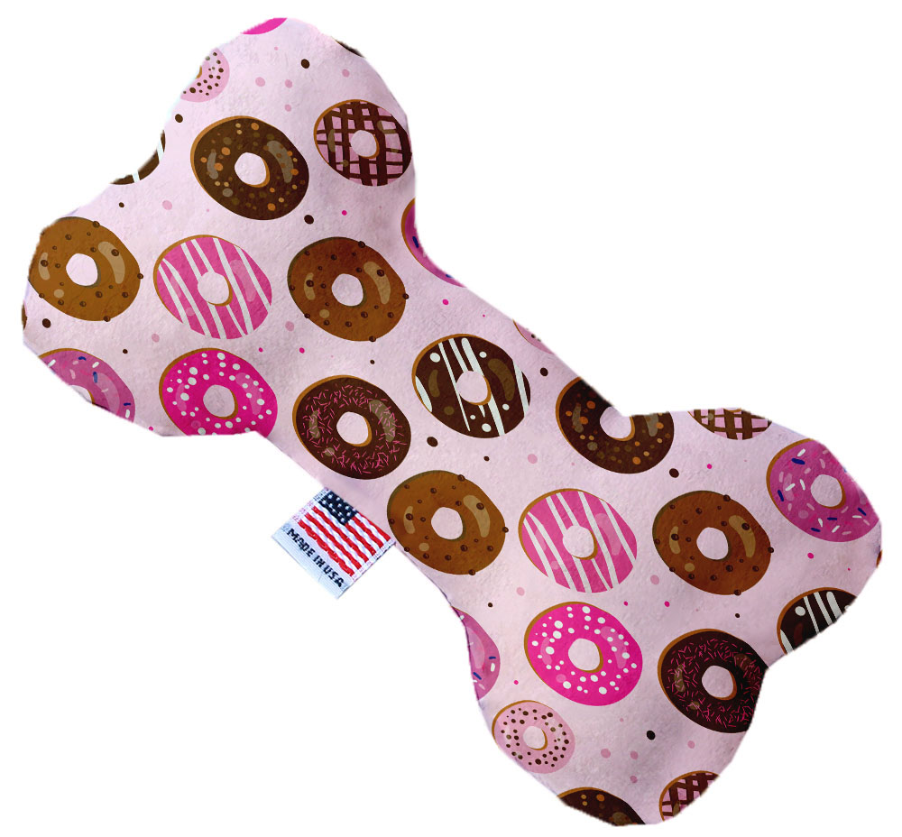 Pink Donuts 10 inch Canvas Bone Dog Toy
