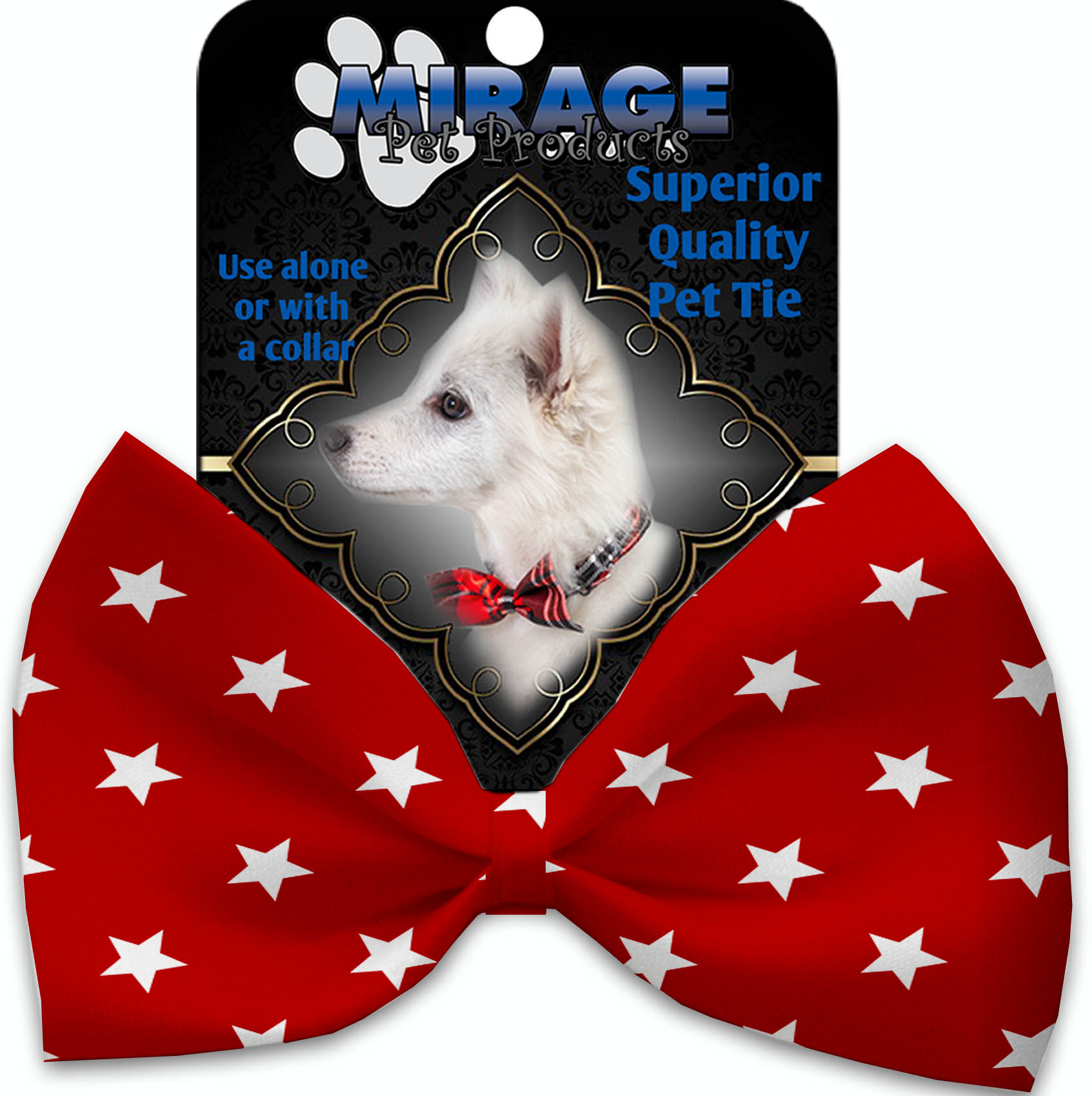 Red Stars Pet Bow Tie