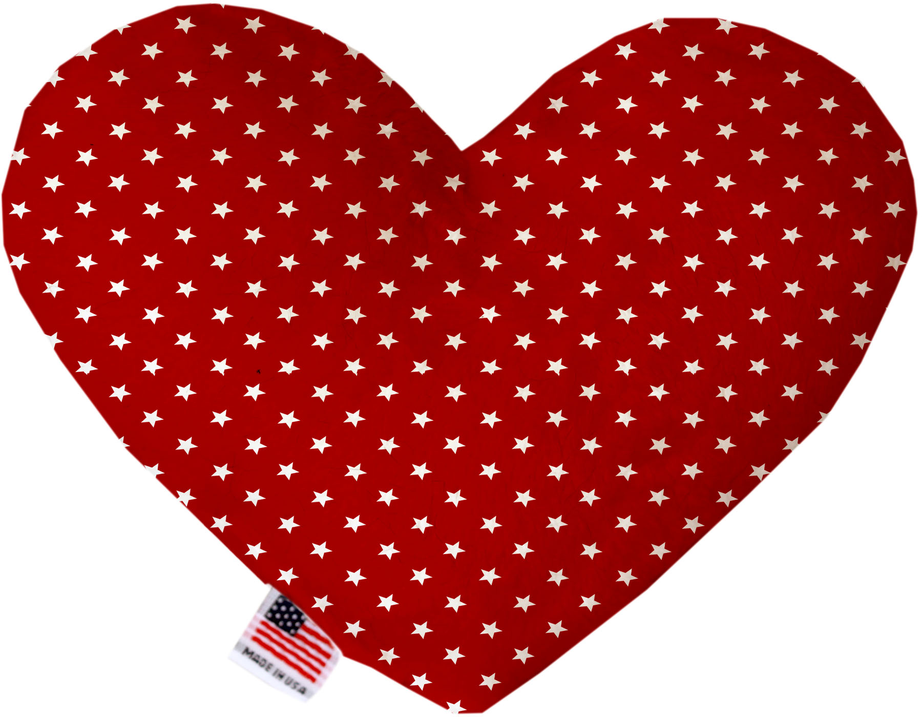 Red Stars 6 inch Heart Dog Toy