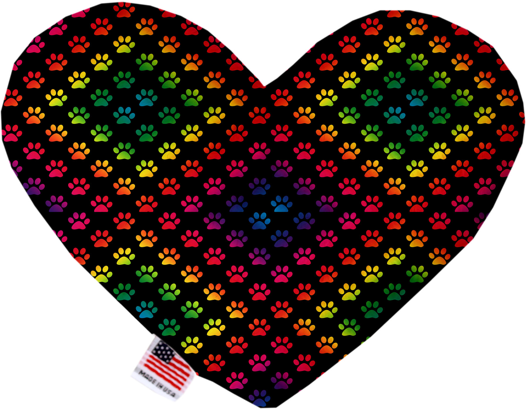 Rainbow Paws 8 inch Canvas Heart Dog Toy