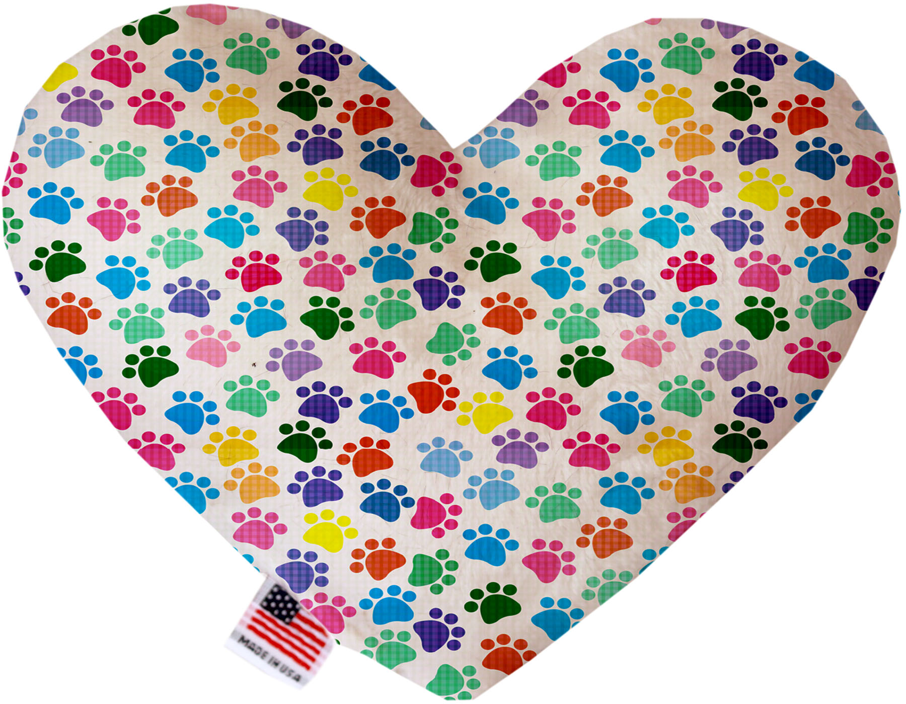 Confetti Paws 6 inch Canvas Heart Dog Toy