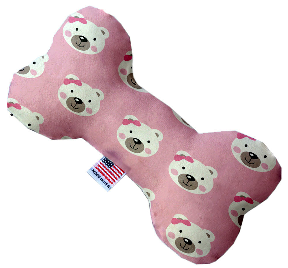 Pink Bears and Bows 6 inch Bone Dog Toy