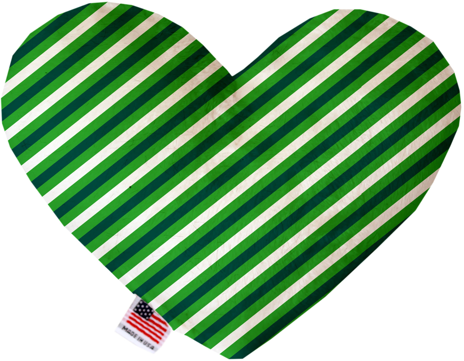 St Patrick's Stripes 6 inch Heart Dog Toy