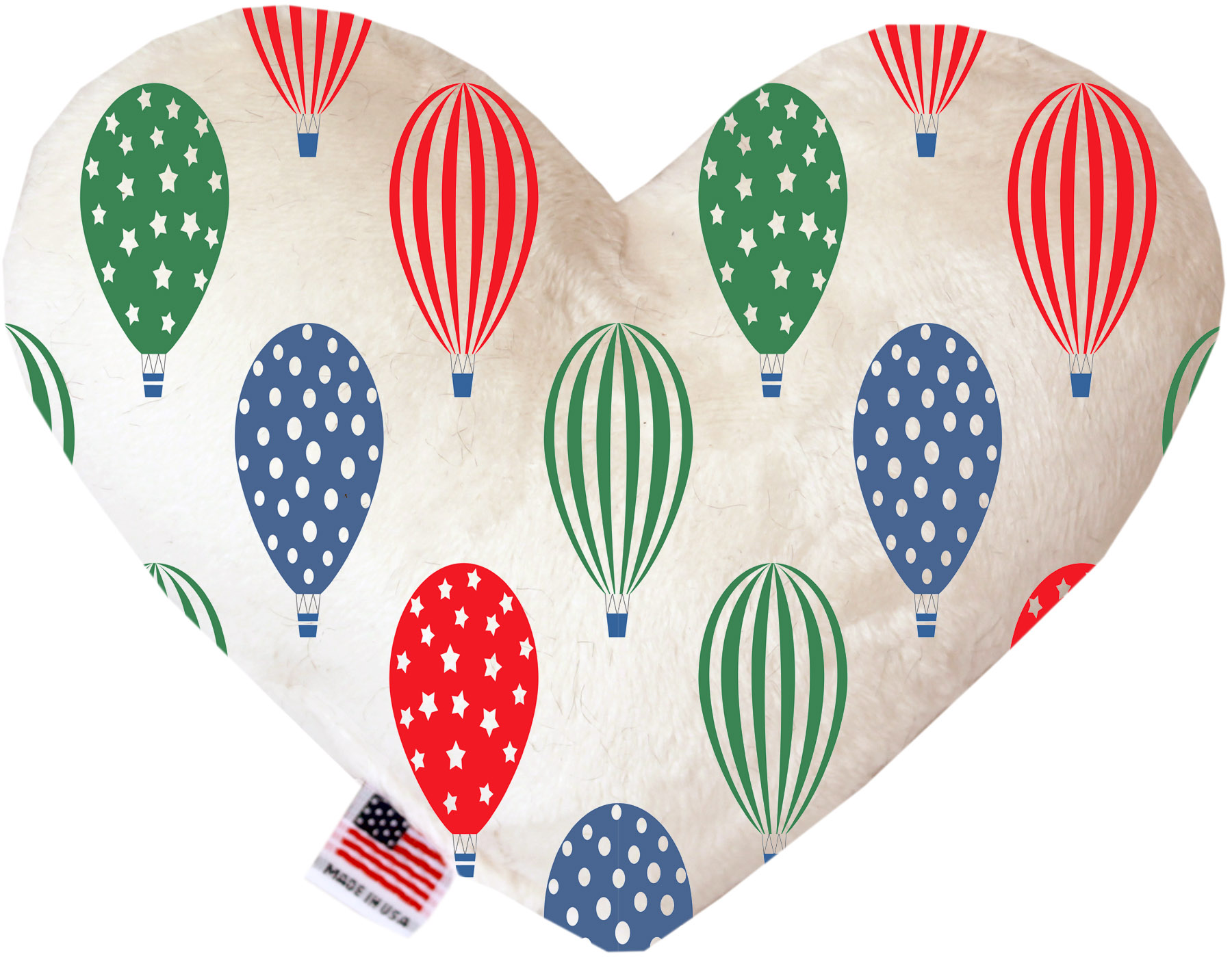Hot Air Balloons 8 Inch Heart Dog Toy