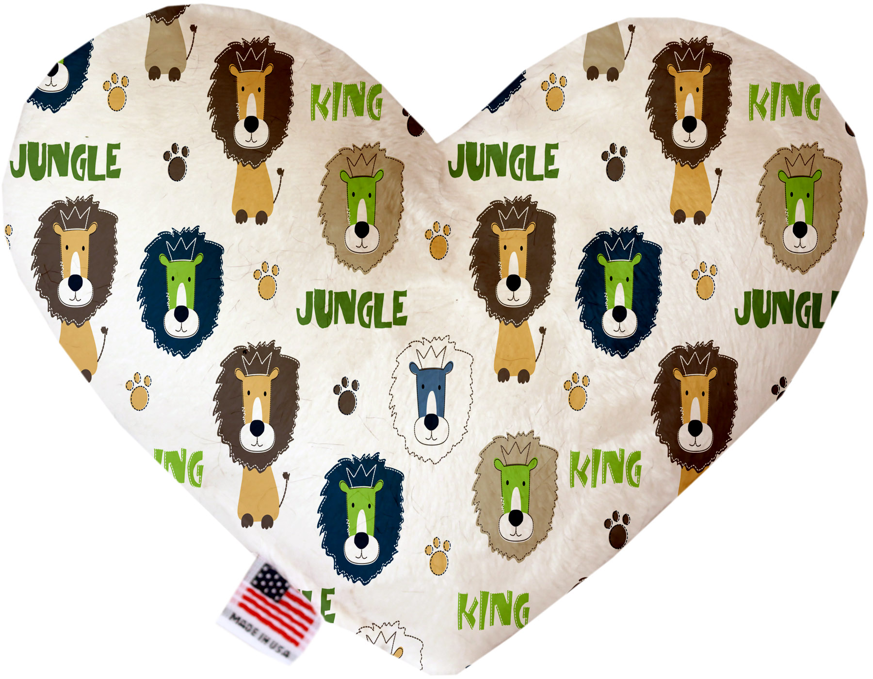 King of the Jungle 8 Inch Heart Dog Toy