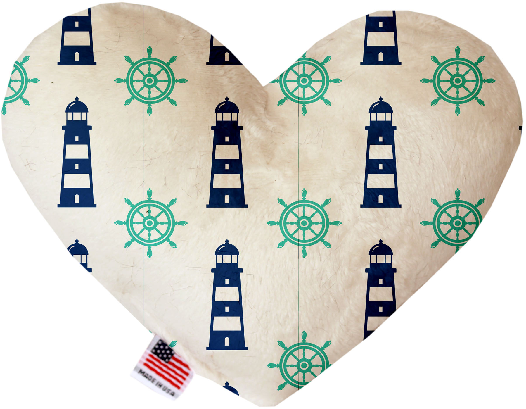 Lighthouses 6 Inch Heart Dog Toy