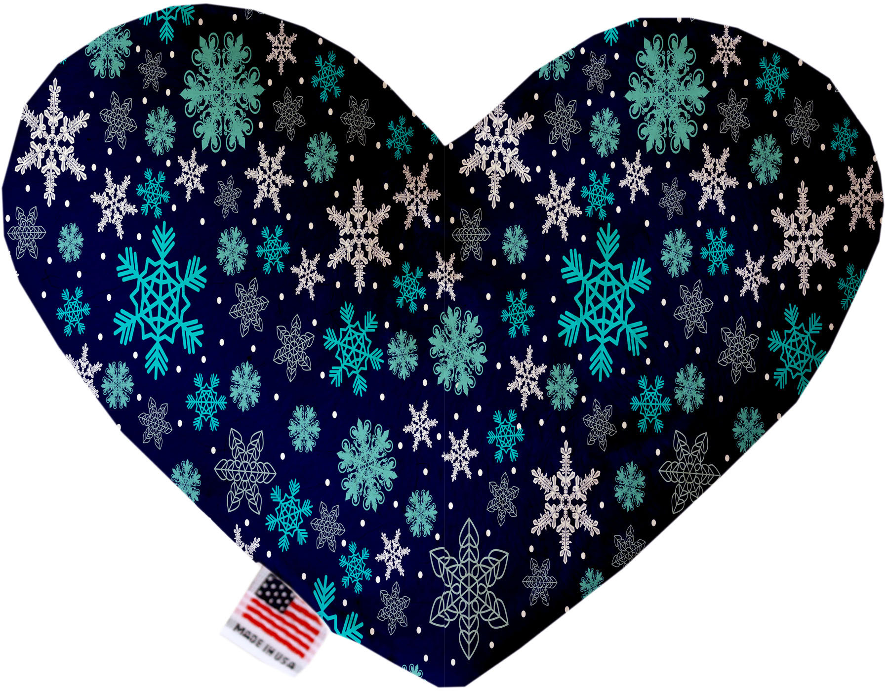 Snowflake Blues 6 Inch Heart Dog Toy