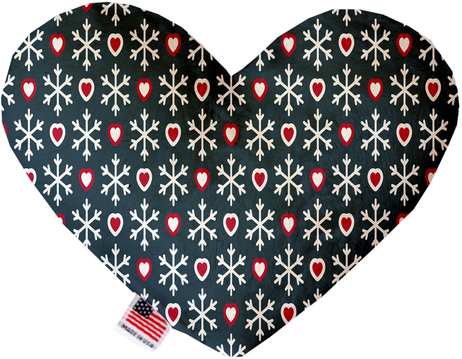 Snowflakes and Hearts 8 Inch Heart Dog Toy