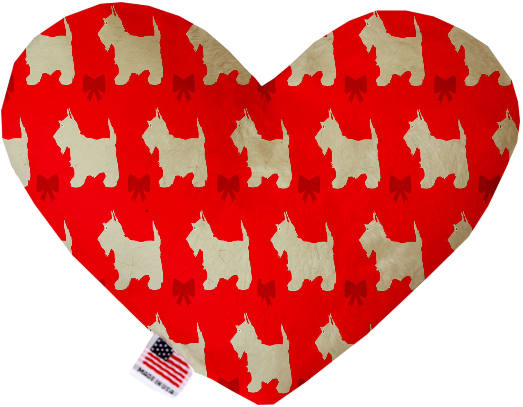 Christmas Westies 6 Inch Heart Dog Toy