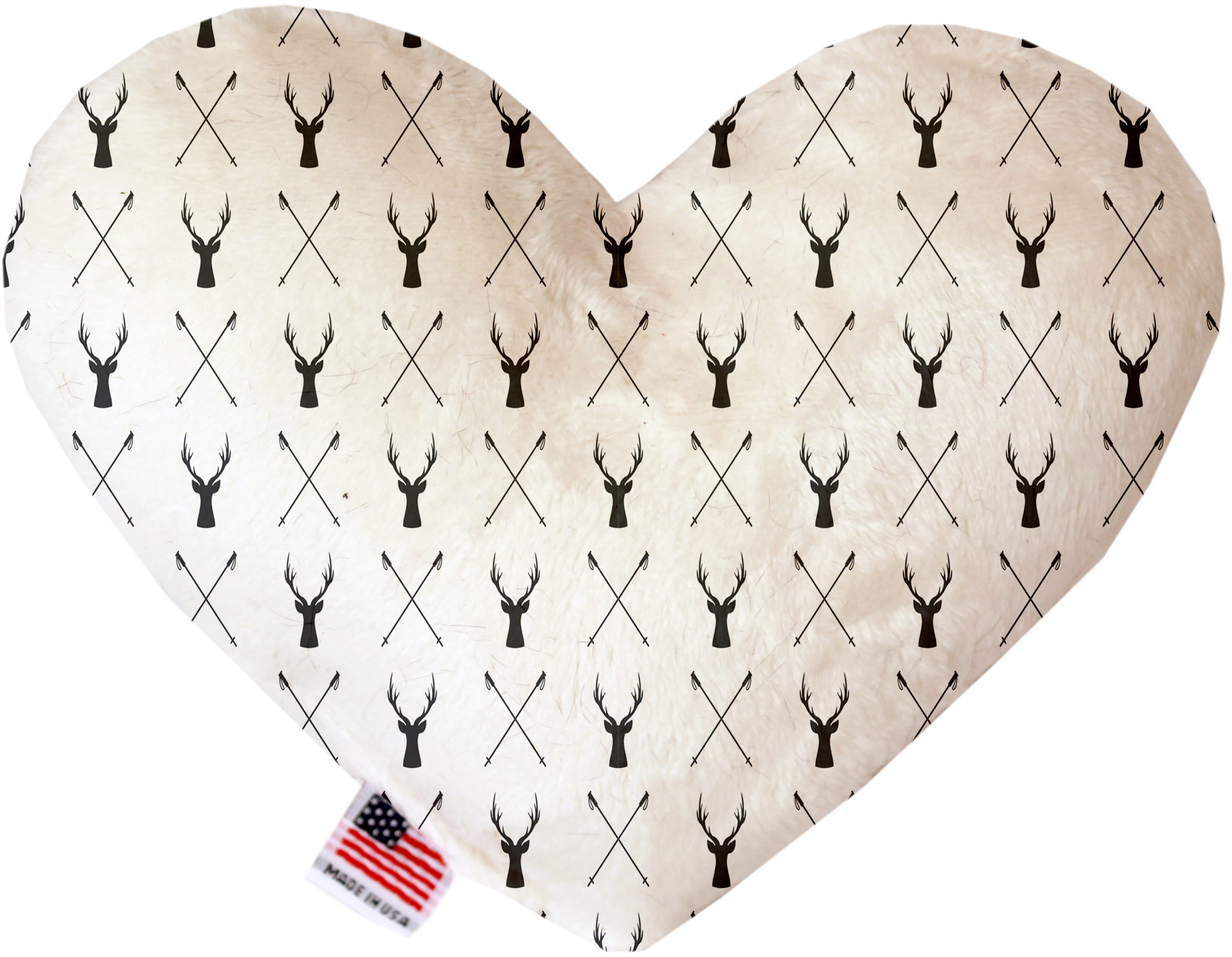 Deer Dreaming 6 Inch Heart Dog Toy