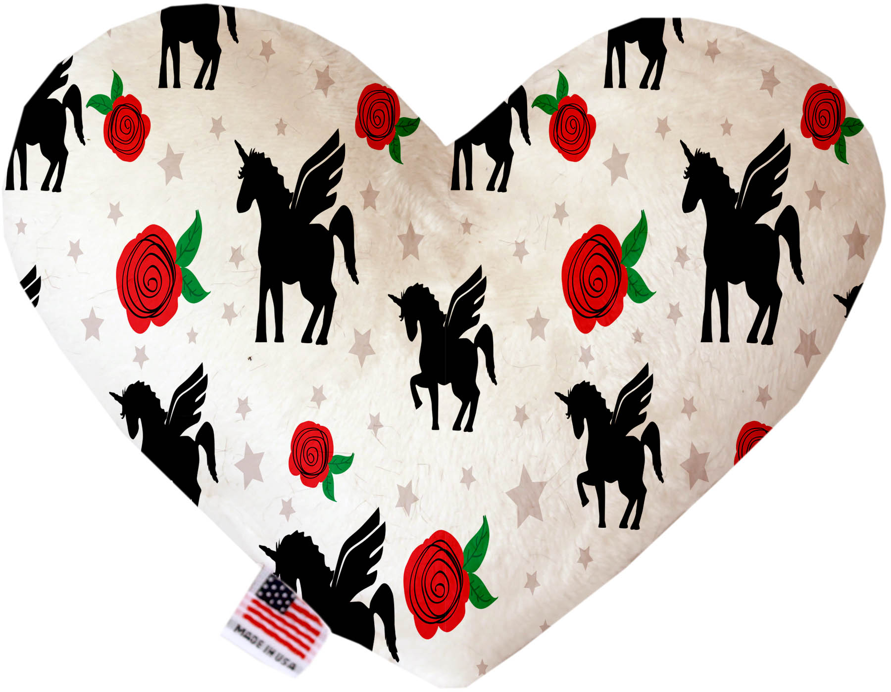 Magical Love 6 inch Canvas Heart Dog Toy