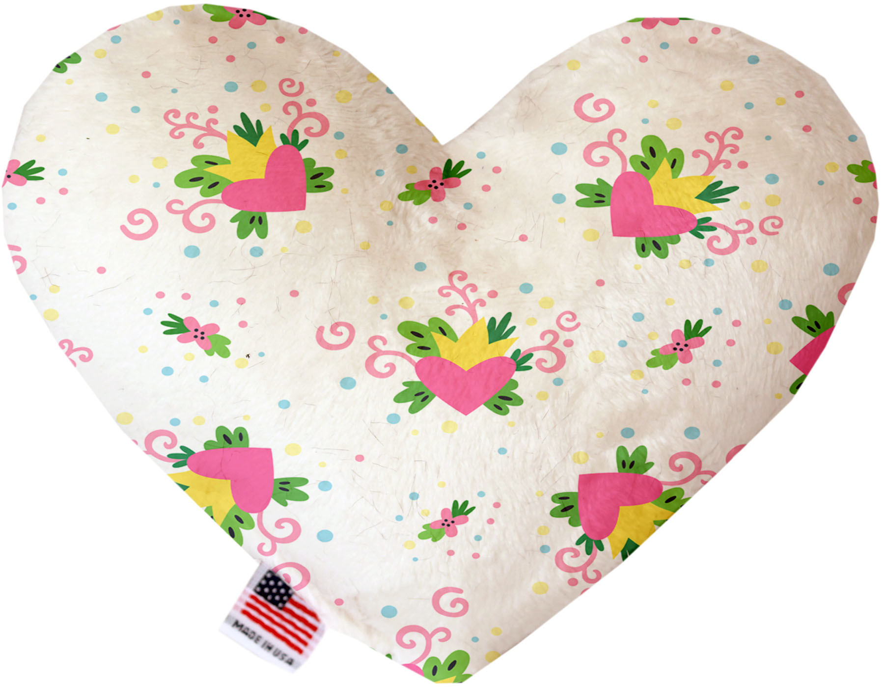 Sweet Love 6 inch Canvas Heart Dog Toy
