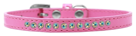 AB Crystal Size 10 Bright Pink Puppy Collar