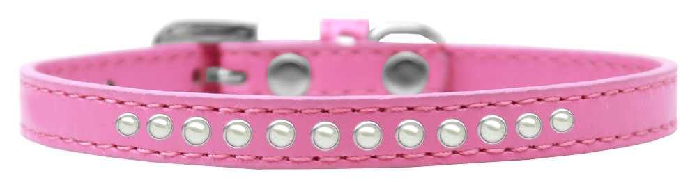 Pearl Size 8 Bright Pink Puppy Collar