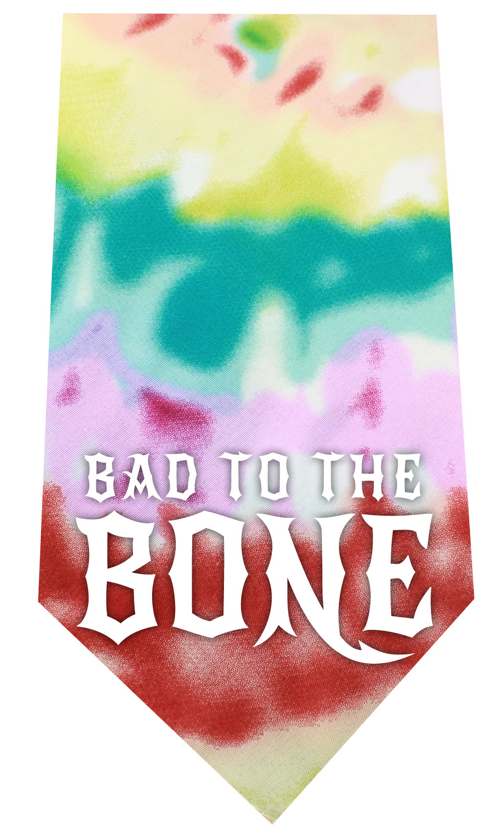 Bad to the Bone Screen Print Bandana Tie Dye