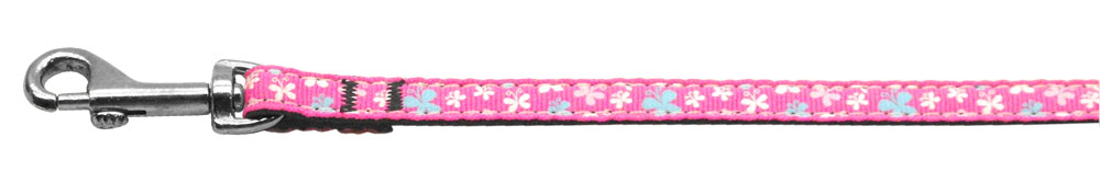 Butterfly Nylon Ribbon Collar Pink 3/8 wide 4Ft Lsh