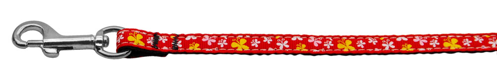 Butterfly Nylon Ribbon Collar Red 3/8 wide 4Ft Lsh