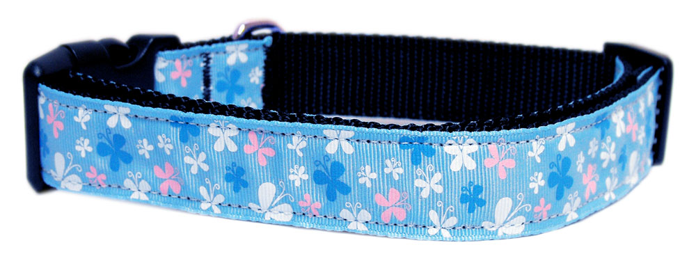 Butterfly Nylon Ribbon Collar Blue XS