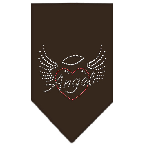 Angel Heart Rhinestone Bandana Brown Large