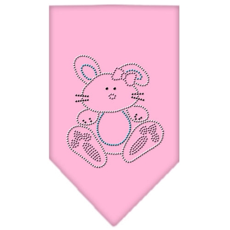 Bunny Rhinestone Bandana Light Pink Large