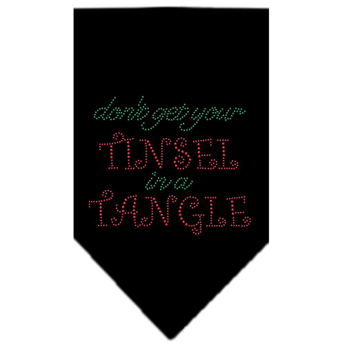 Tinsel in a Tangle Rhinestone Bandana Black Small