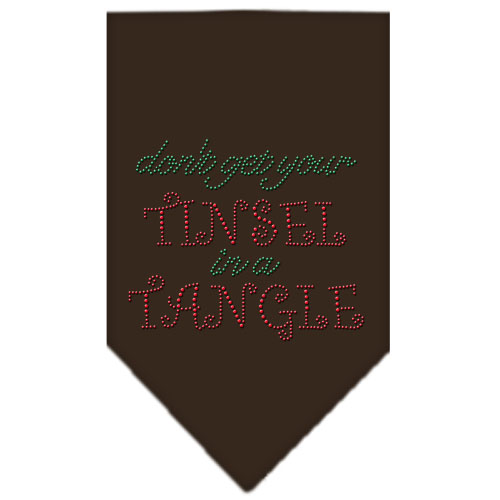 Tinsel in a Tangle Rhinestone Bandana Brown Small