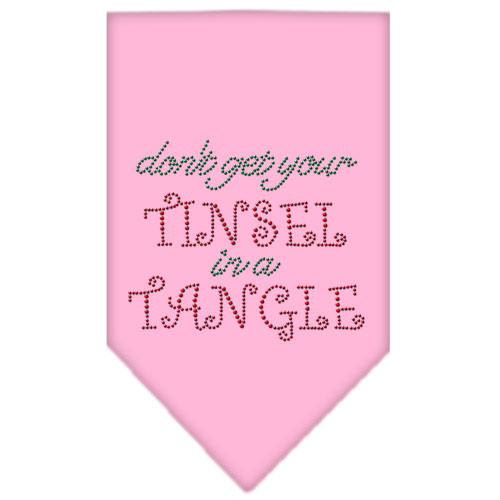 Tinsel in a Tangle Rhinestone Bandana Light Pink Small